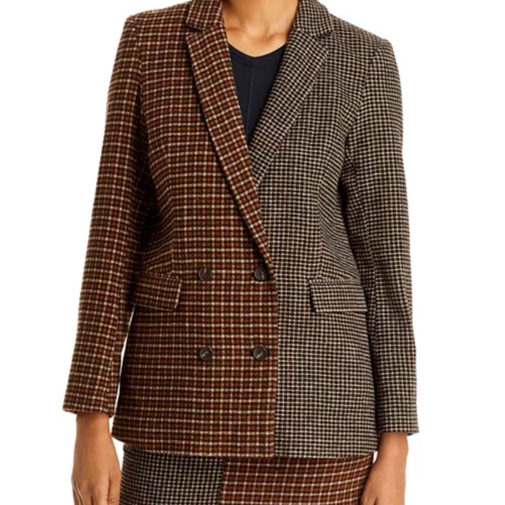 Rails Brown and Black Blazer with Houndstooth Pattern - Picture 4 of 9